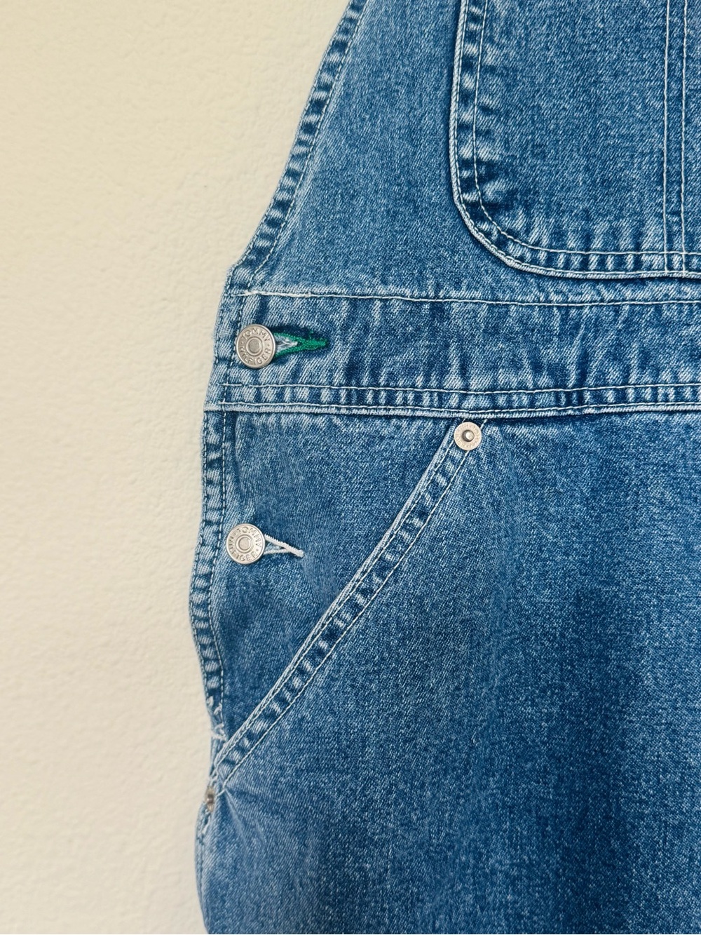 Tommy Hilfiger Blue Denim Overalls with Branded Straps - Picture 5 of 11